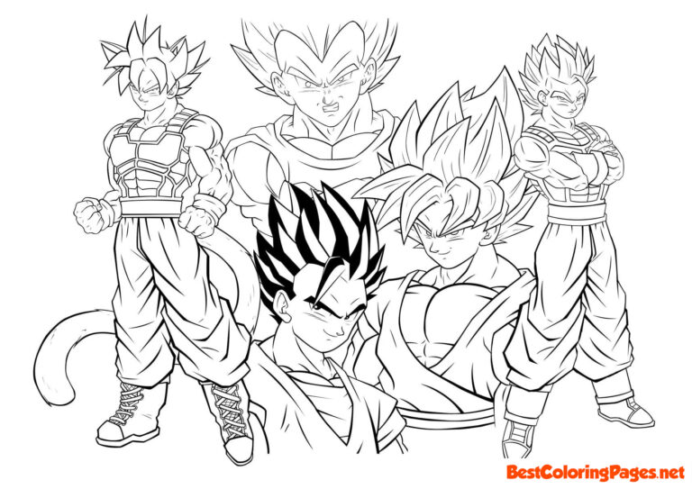 100 Exciting Dragon Ball Z Coloring Ideas 3