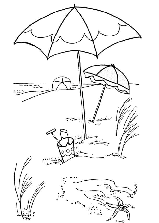 Beach Coloring Pages FREE Printable 1