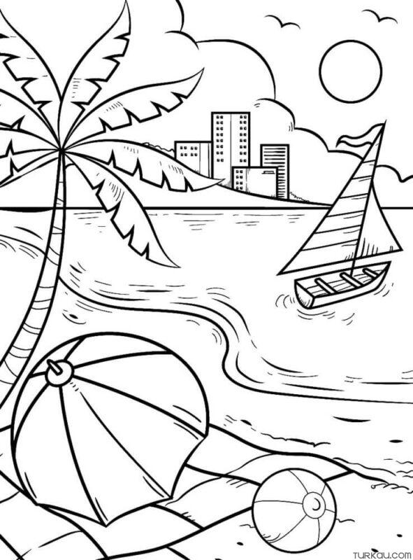 Beach Coloring Pages FREE Printable 143