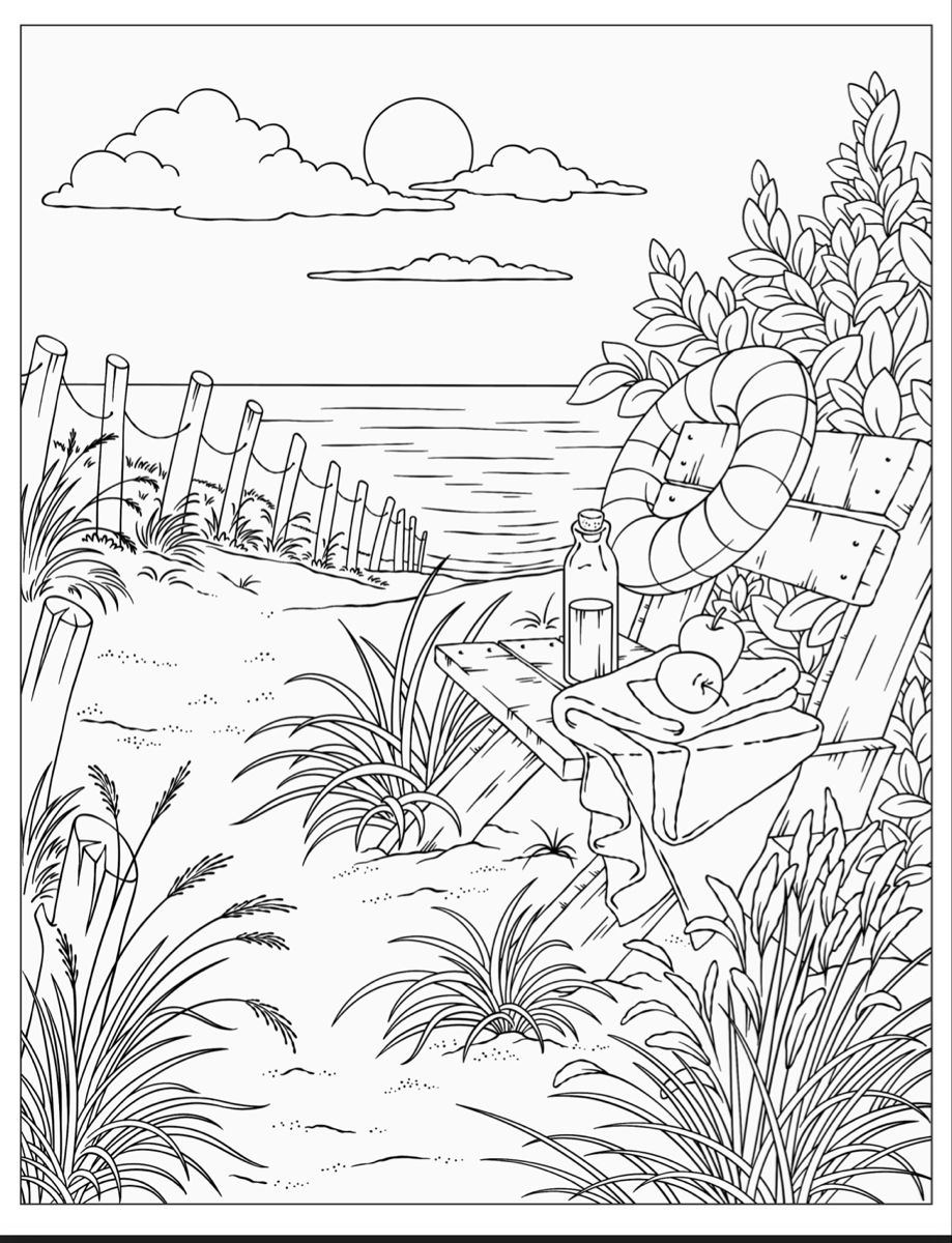 Beach Coloring Pages FREE Printable 148