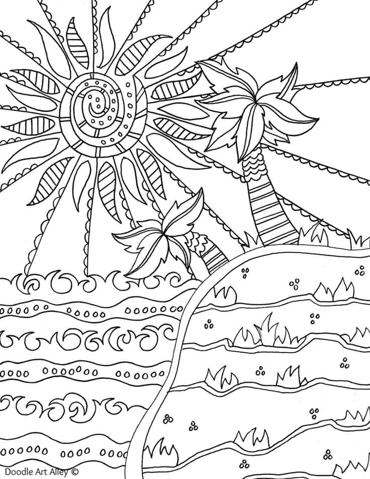 Beach Coloring Pages FREE Printable 151