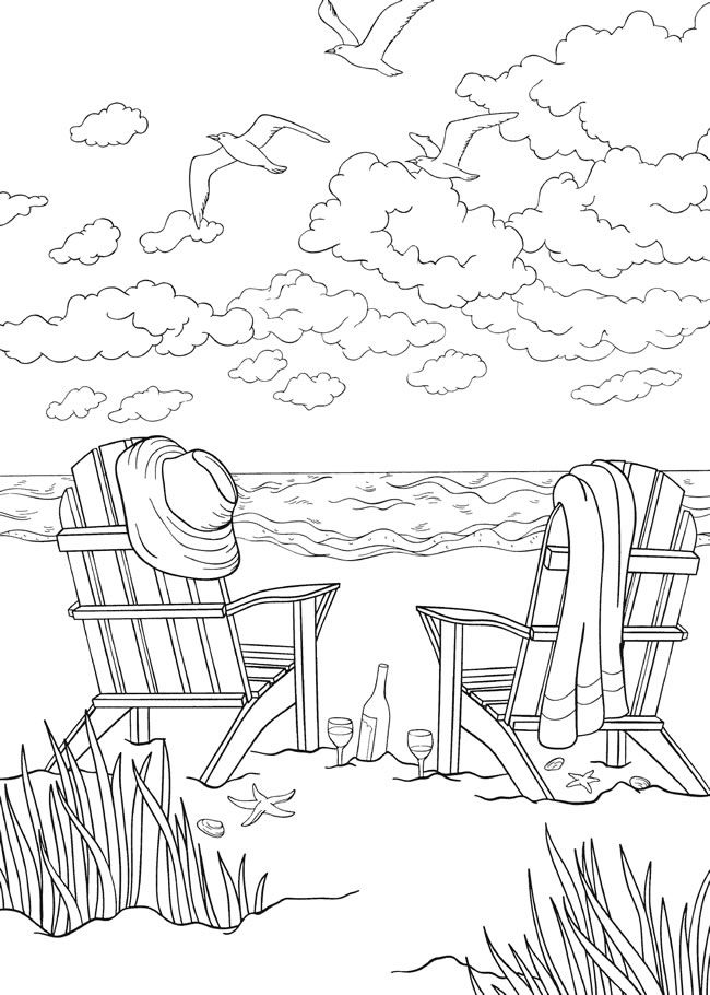 Beach Coloring Pages FREE Printable 2