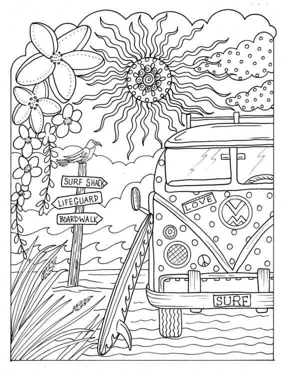 Beach Coloring Pages FREE Printable 35