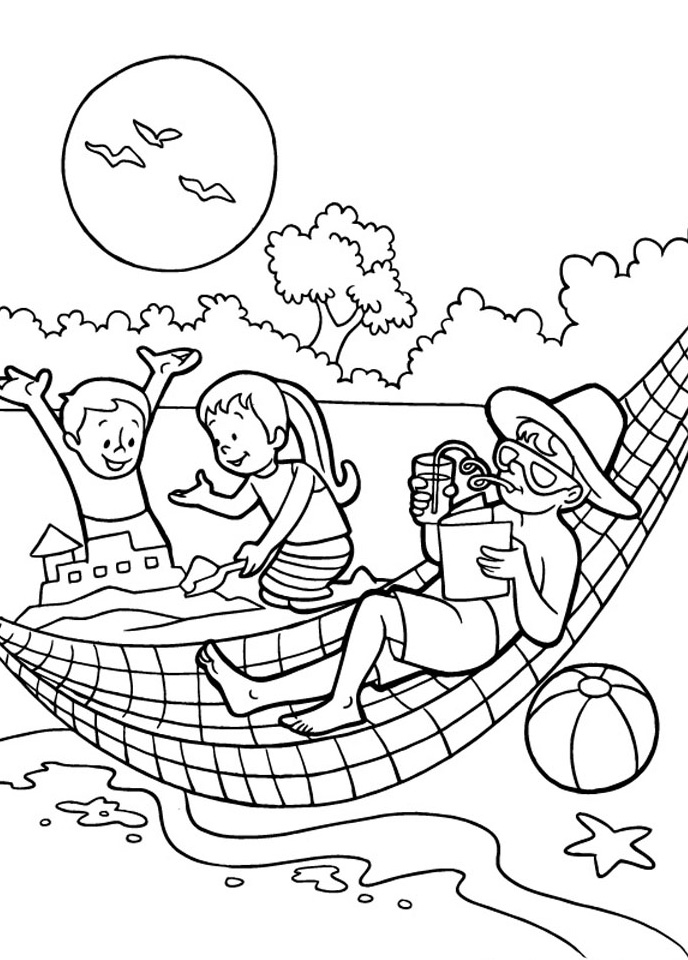 Beach Coloring Pages FREE Printable 4