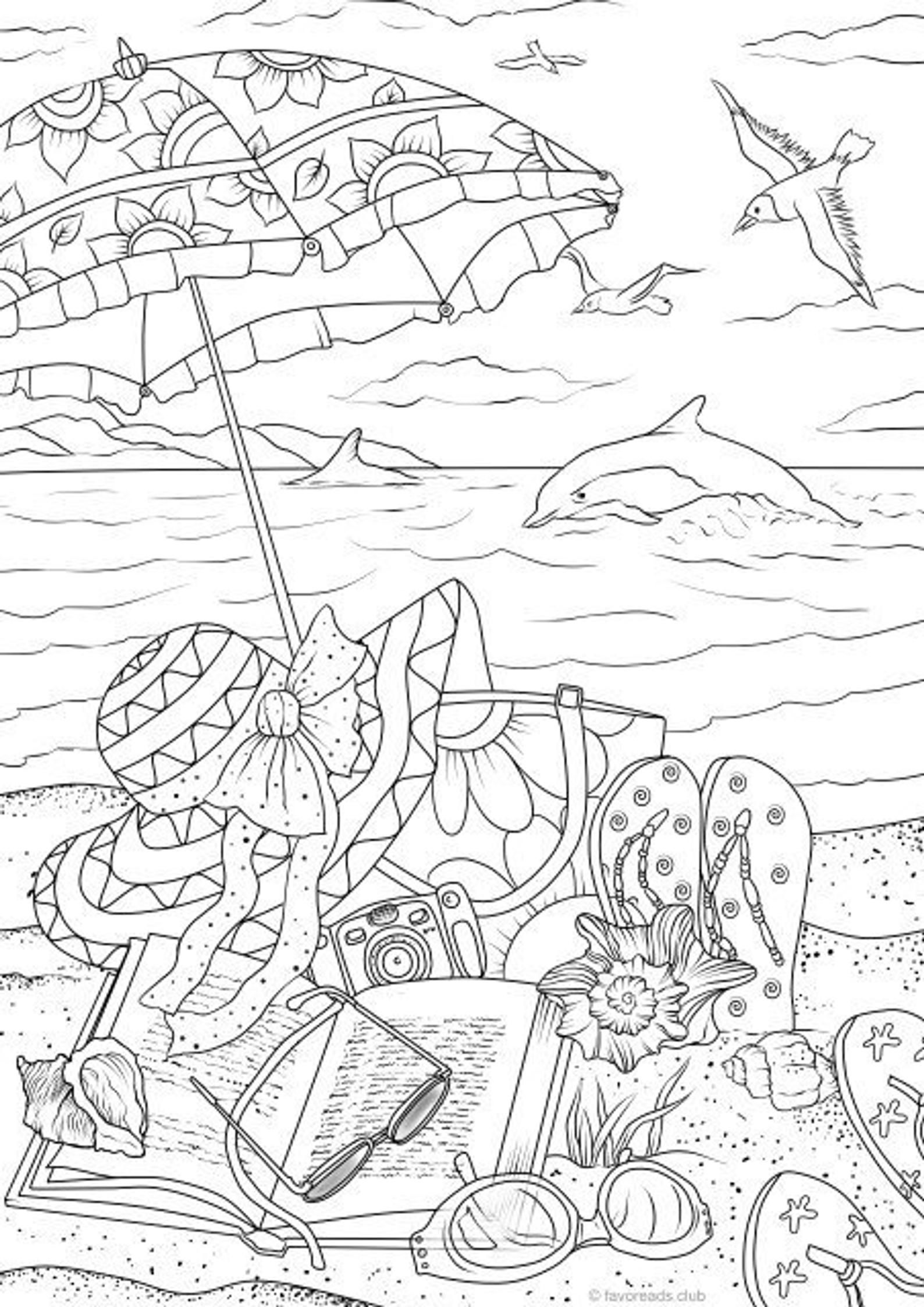 Beach Coloring Pages FREE Printable 41