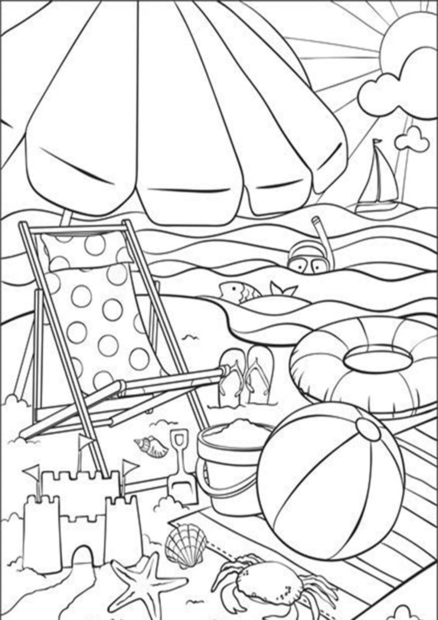 Beach Coloring Pages FREE Printable 48