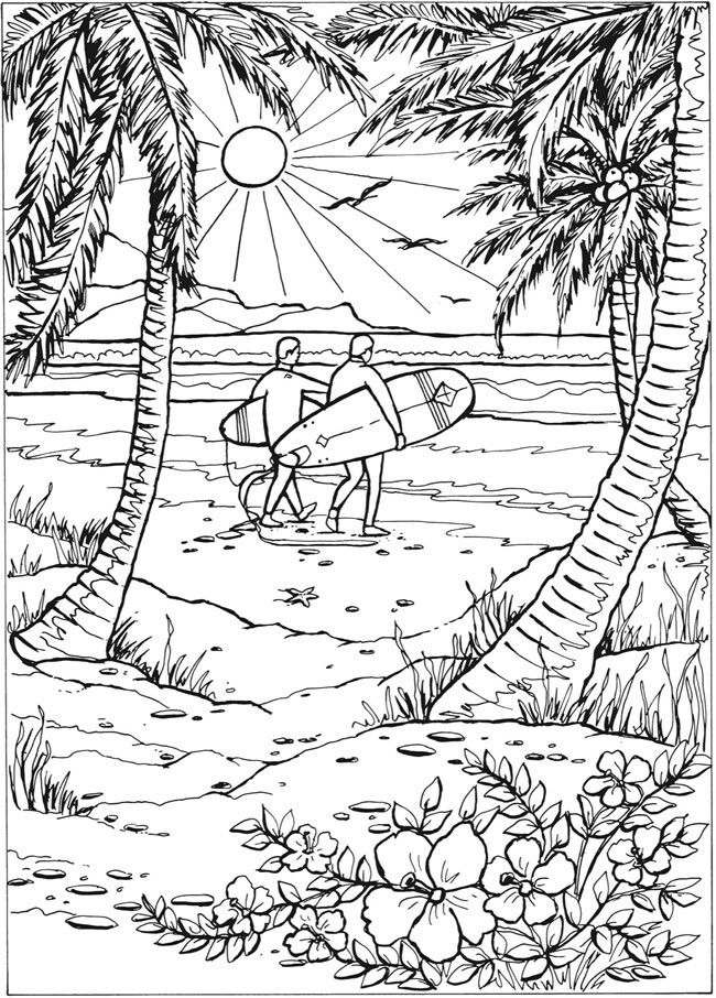 Beach Coloring Pages FREE Printable 50