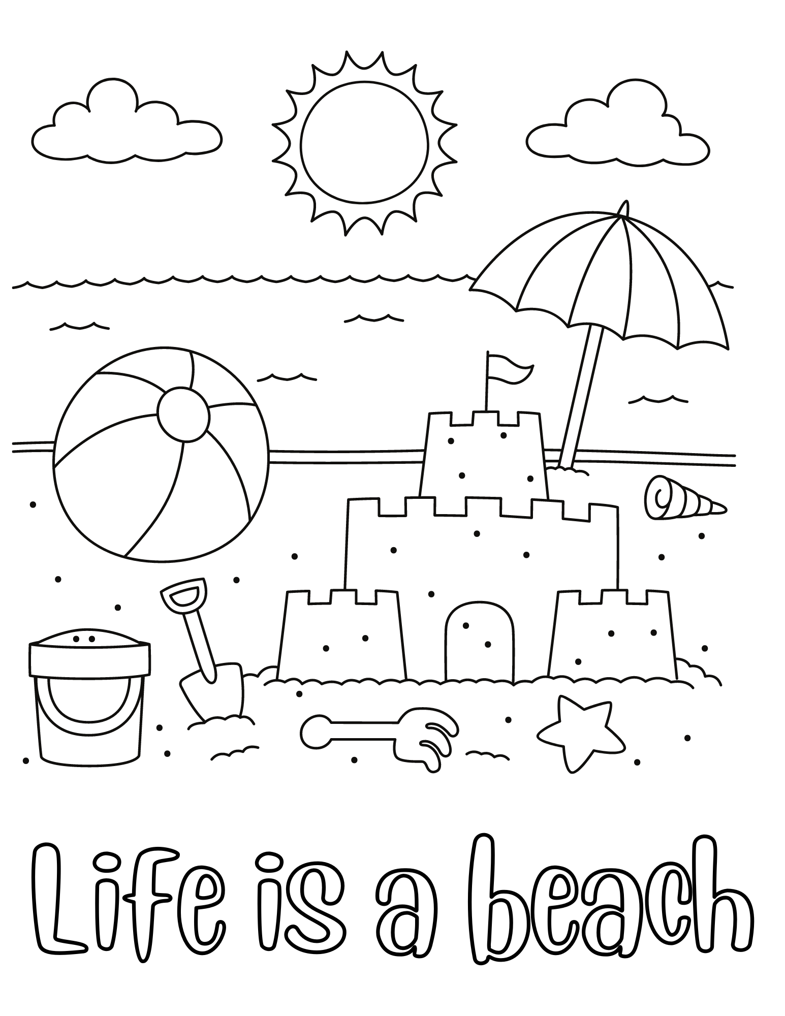 Beach Coloring Pages FREE Printable 54