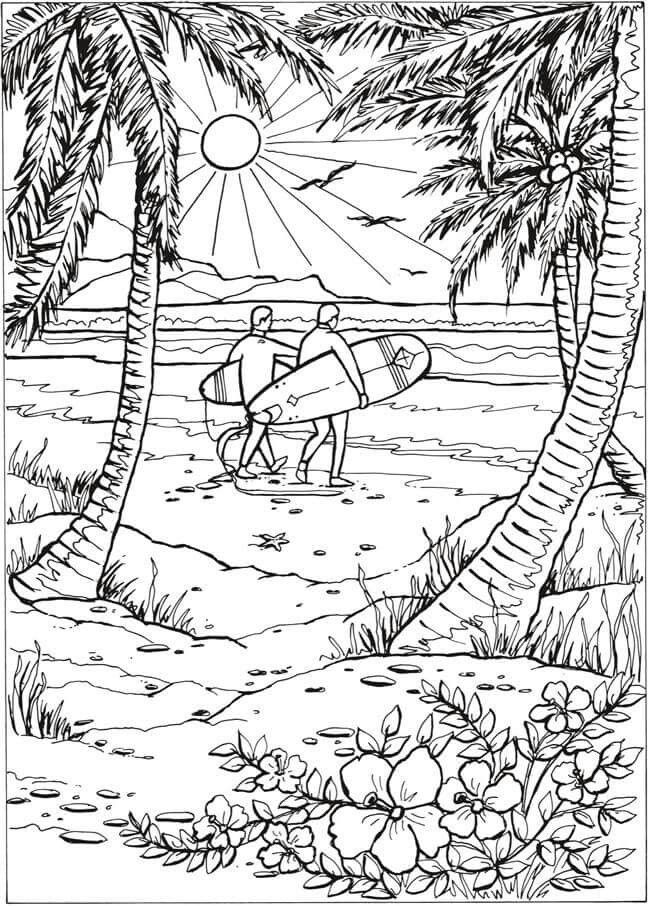 Beach Coloring Pages FREE Printable 6