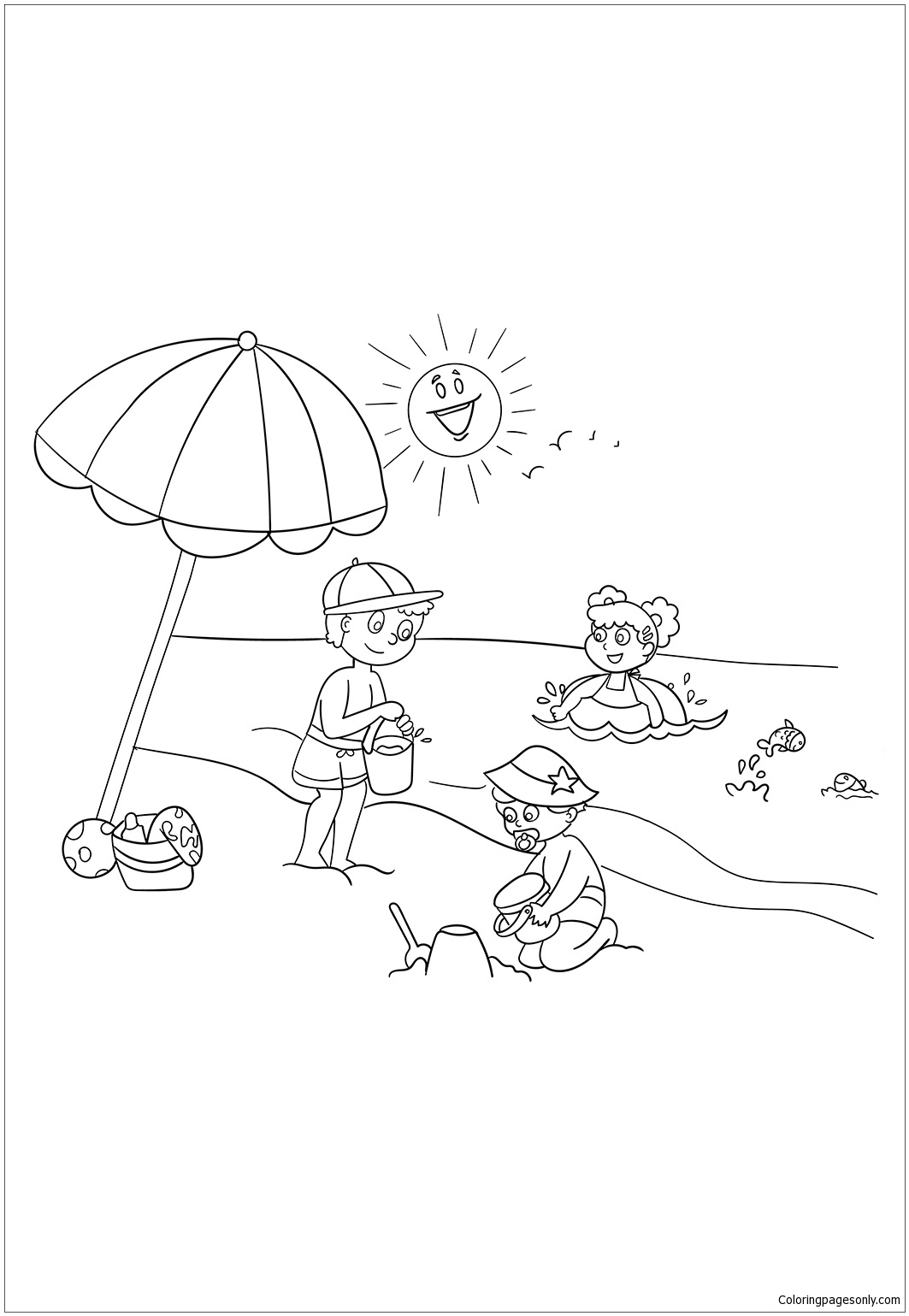 Beach Coloring Pages FREE Printable 79