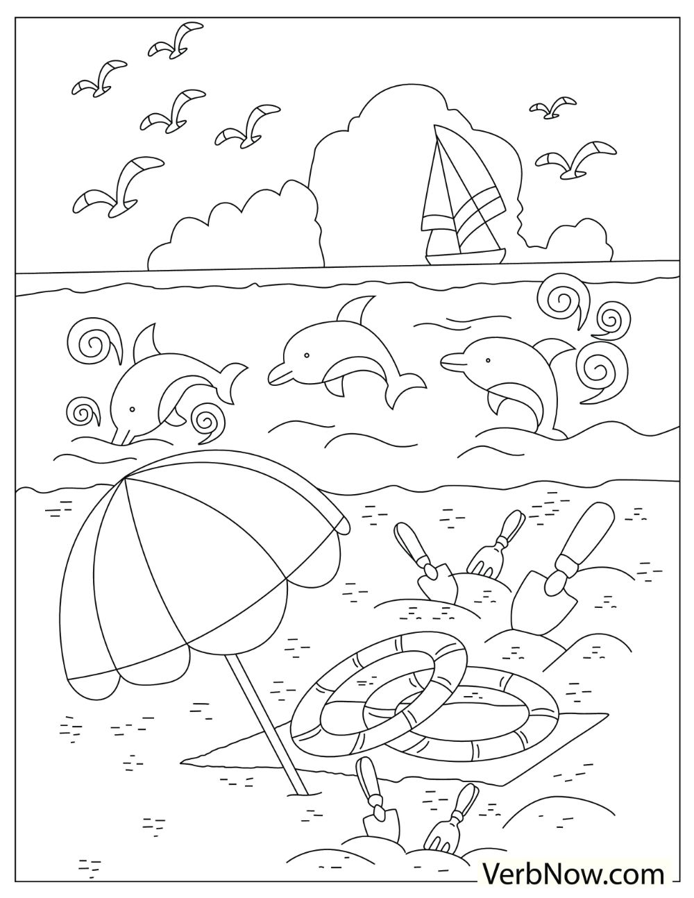 Beach Coloring Pages FREE Printable 94