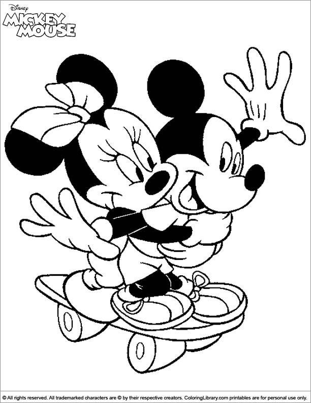 Cool Mickey Mouse Coloring Pages Printables 12