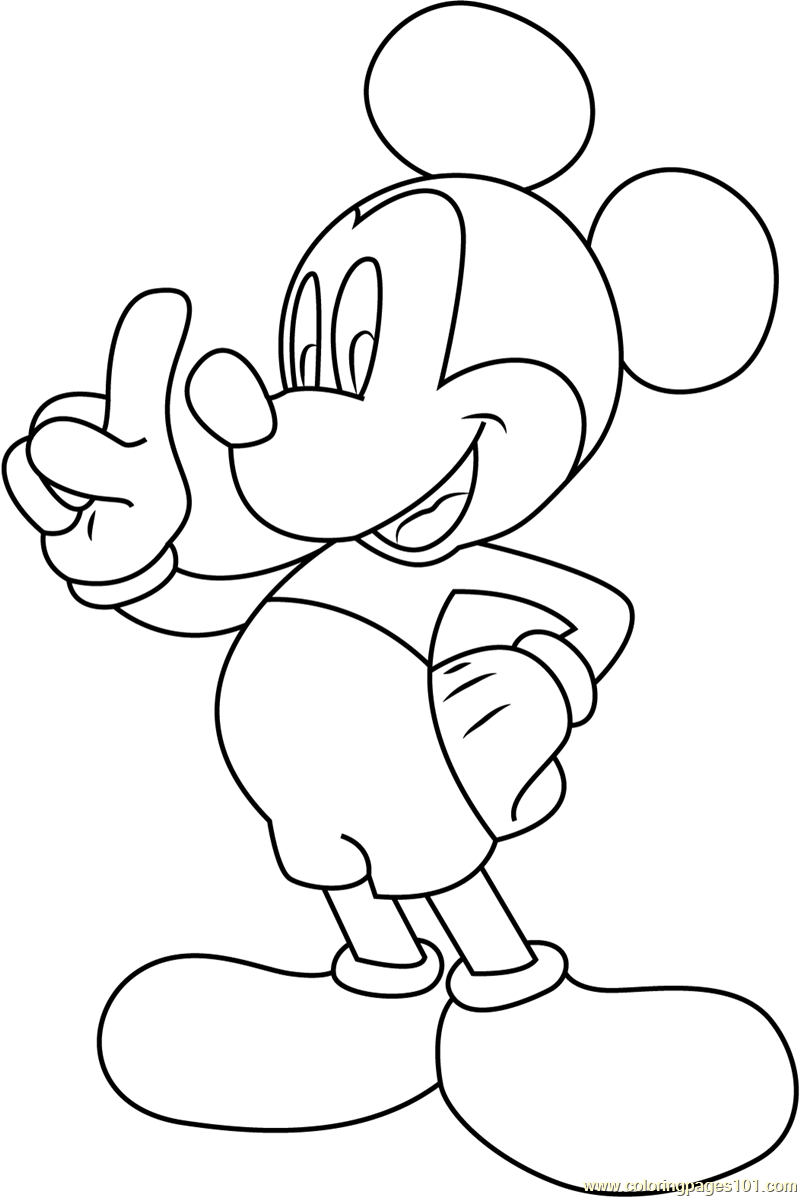 Cool Mickey Mouse Coloring Pages Printables 17
