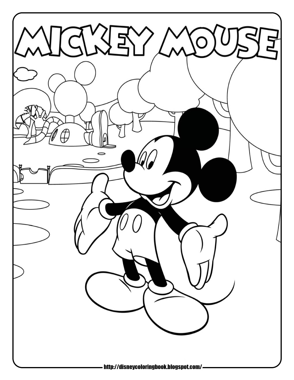 Cool Mickey Mouse Coloring Pages Printables 2
