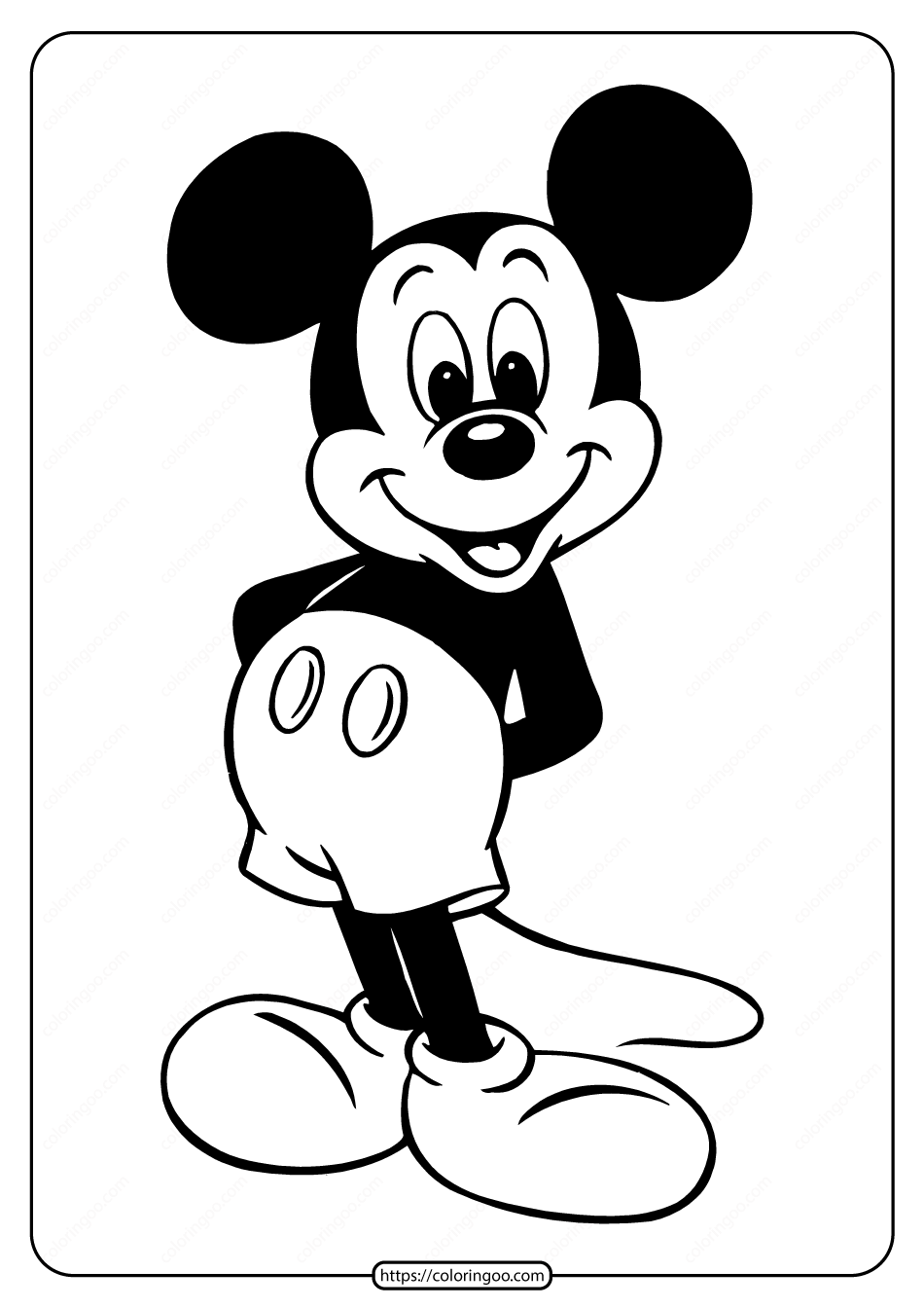 Cool Mickey Mouse Coloring Pages Printables 33