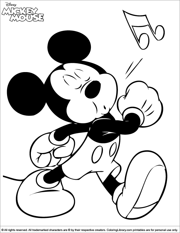 Cool Mickey Mouse Coloring Pages Printables 44