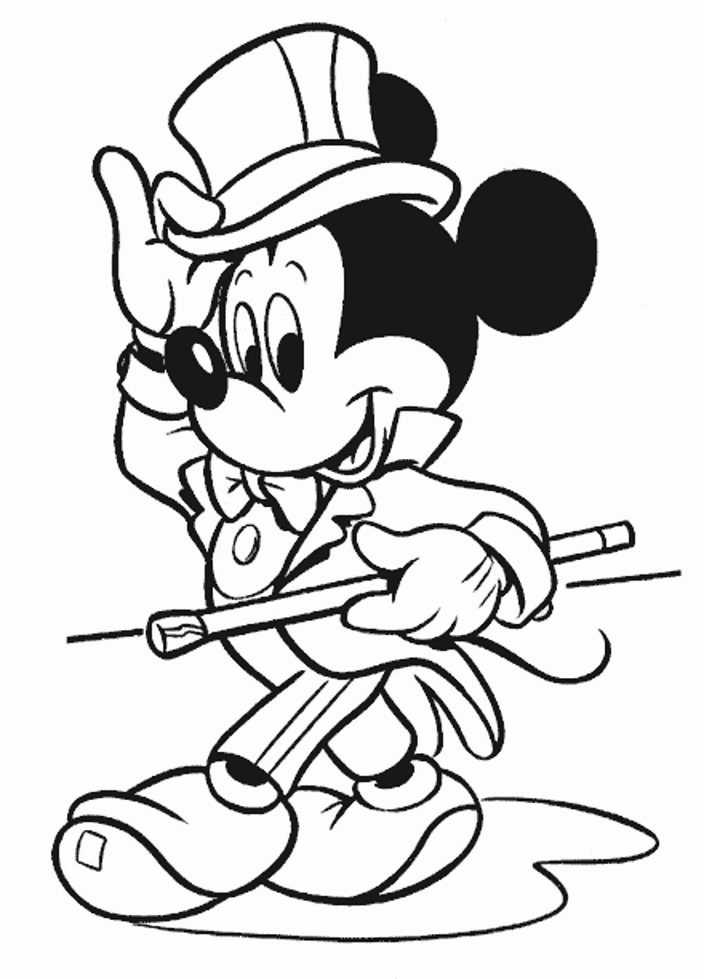 Cool Mickey Mouse Coloring Pages Printables 6