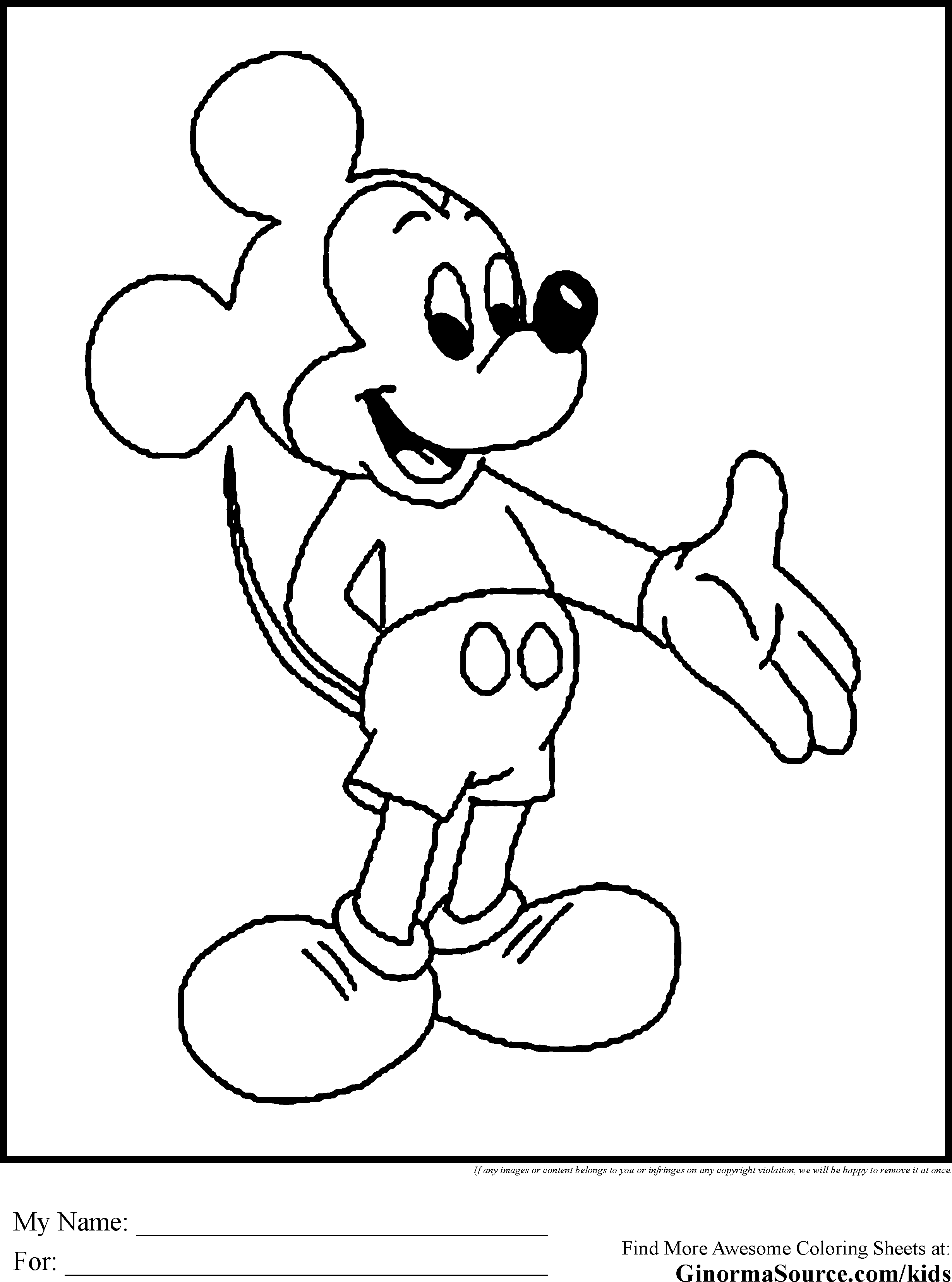 Cool Mickey Mouse Coloring Pages Printables 65