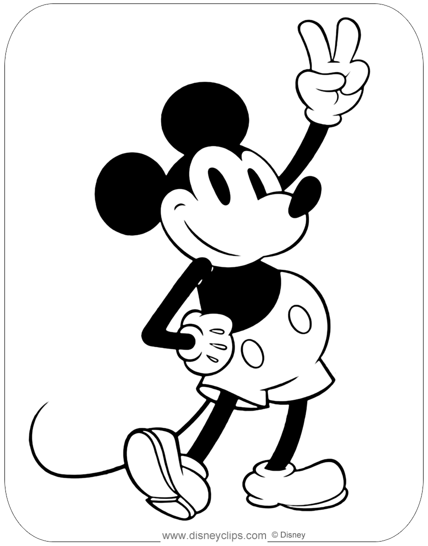 Cool Mickey Mouse Coloring Pages Printables 66