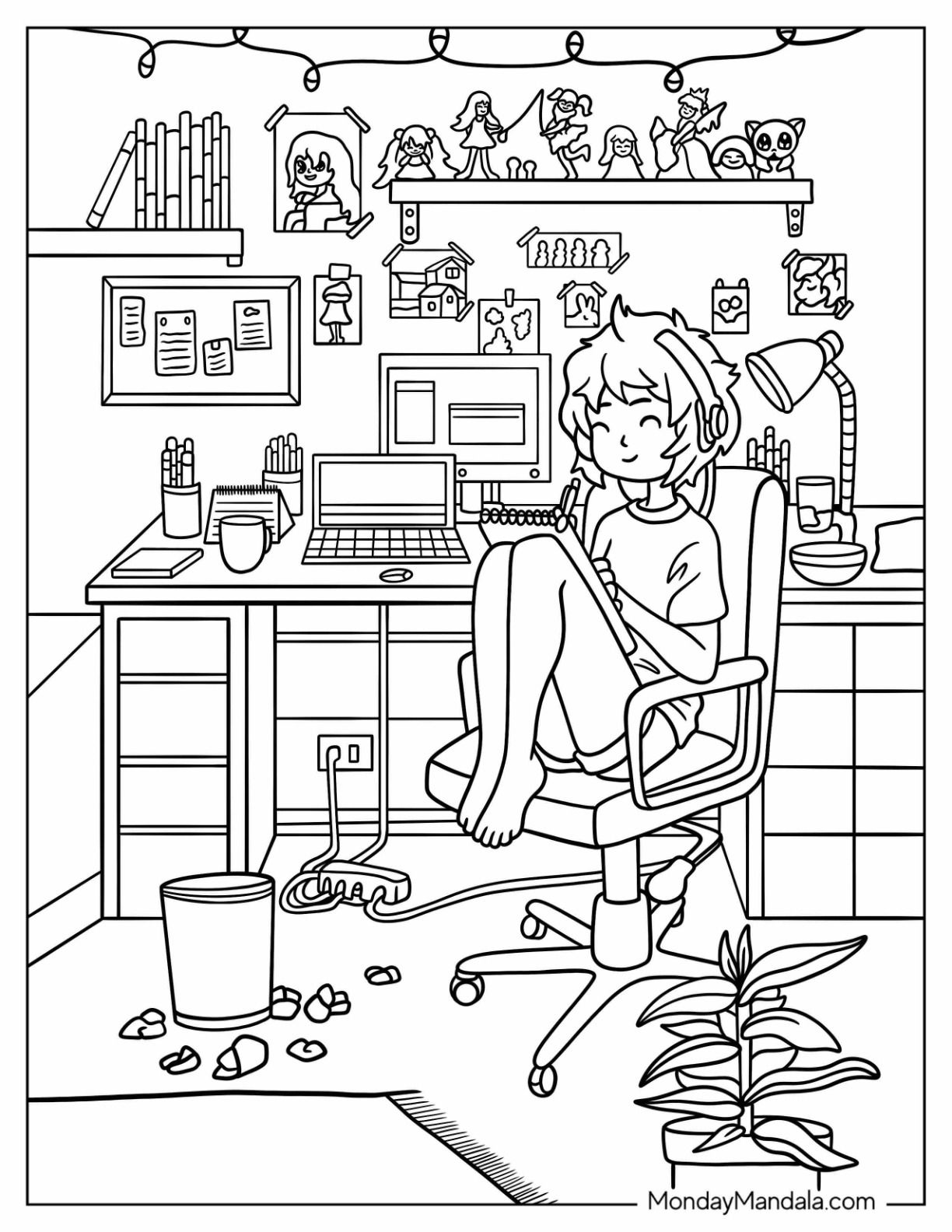 Cute Aesthetic Coloring Pages Printable 109