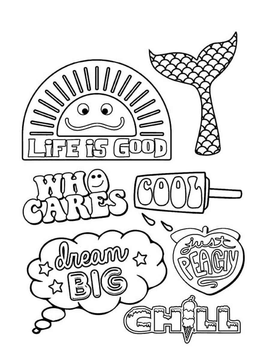 Cute Aesthetic Coloring Pages Printable 112