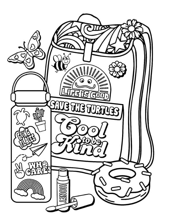 Cute Aesthetic Coloring Pages Printable 116