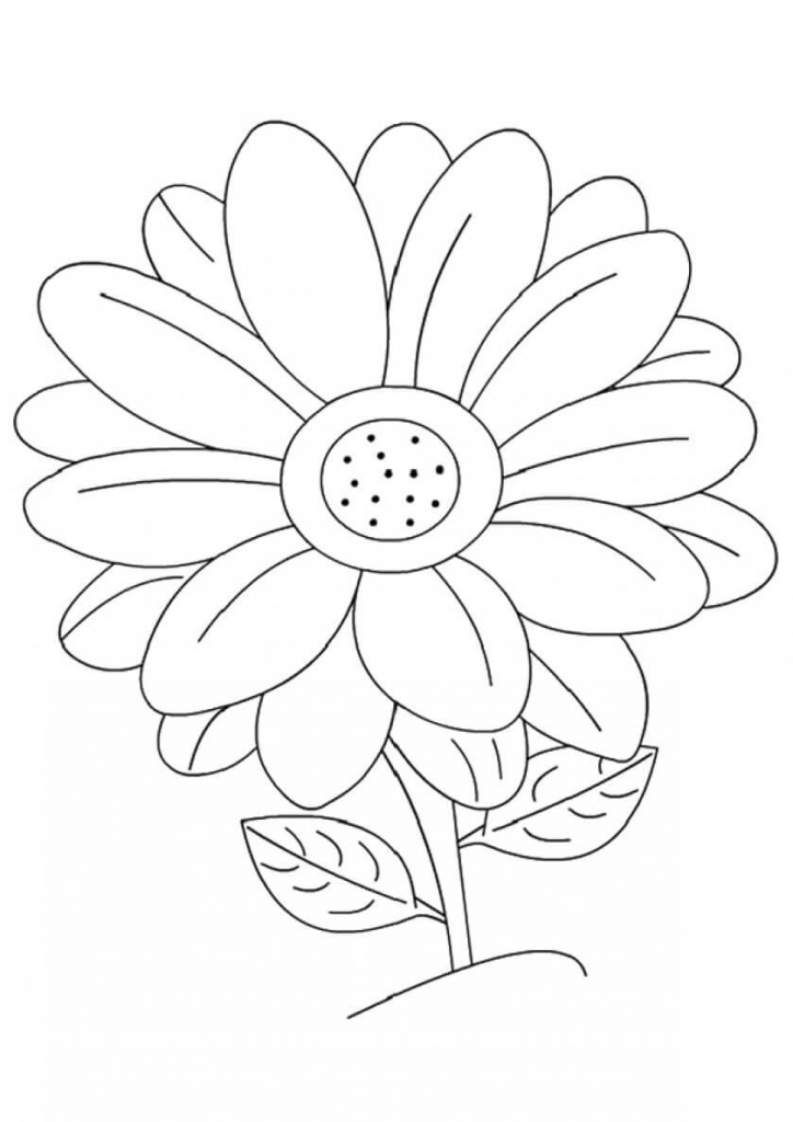 Floral Coloring Pages Simple 109
