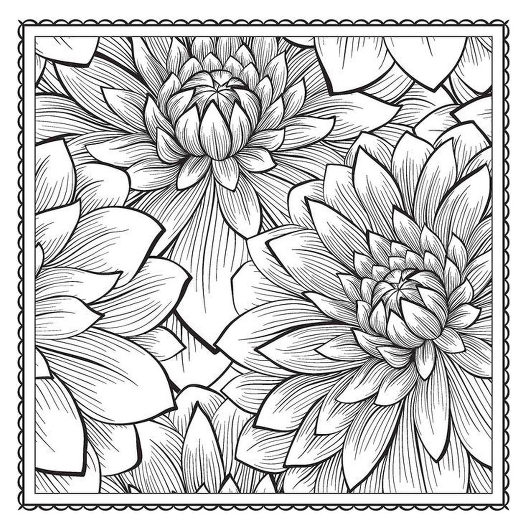 Floral Coloring Pages Simple 110
