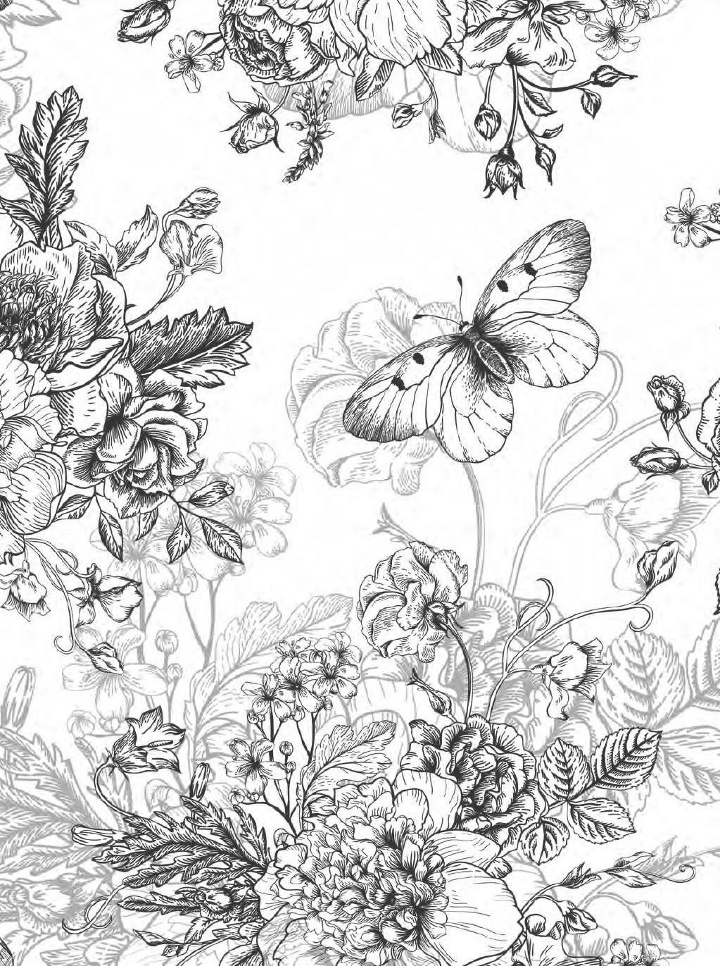 Floral Coloring Pages Simple 112
