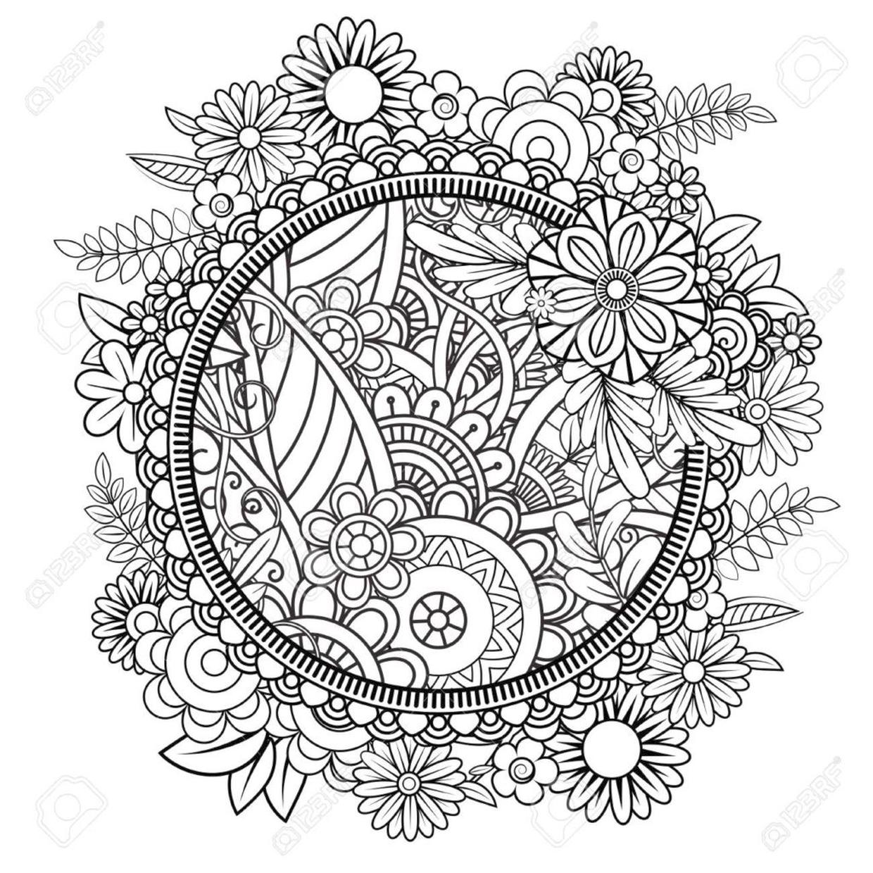 Floral Coloring Pages Simple 141