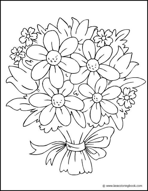 Floral Coloring Pages Simple 145