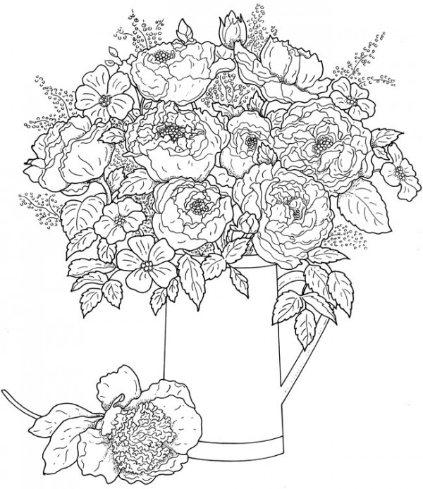 Floral Coloring Pages Simple 146