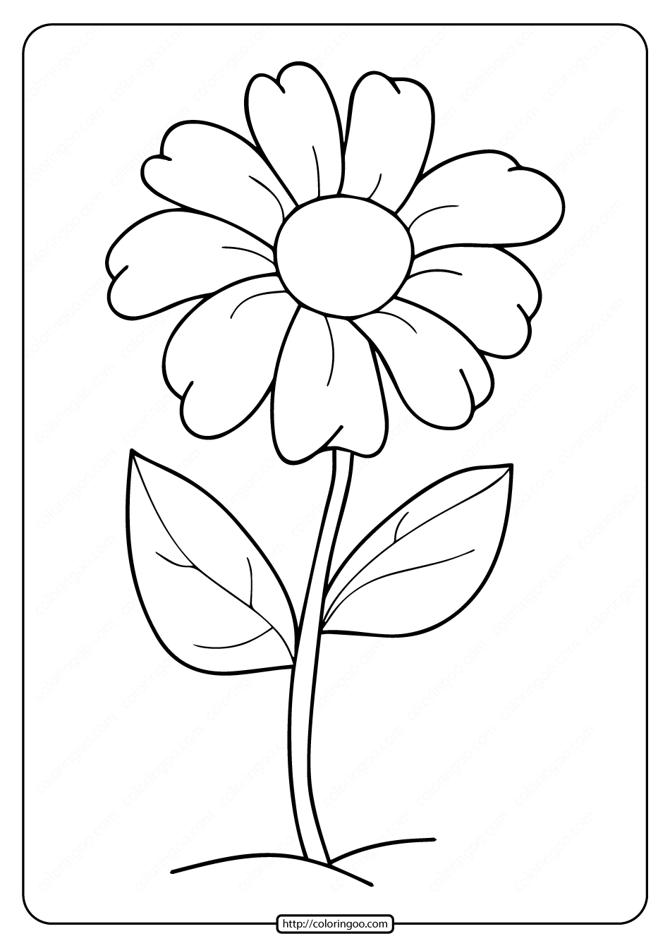 Floral Coloring Pages Simple 147