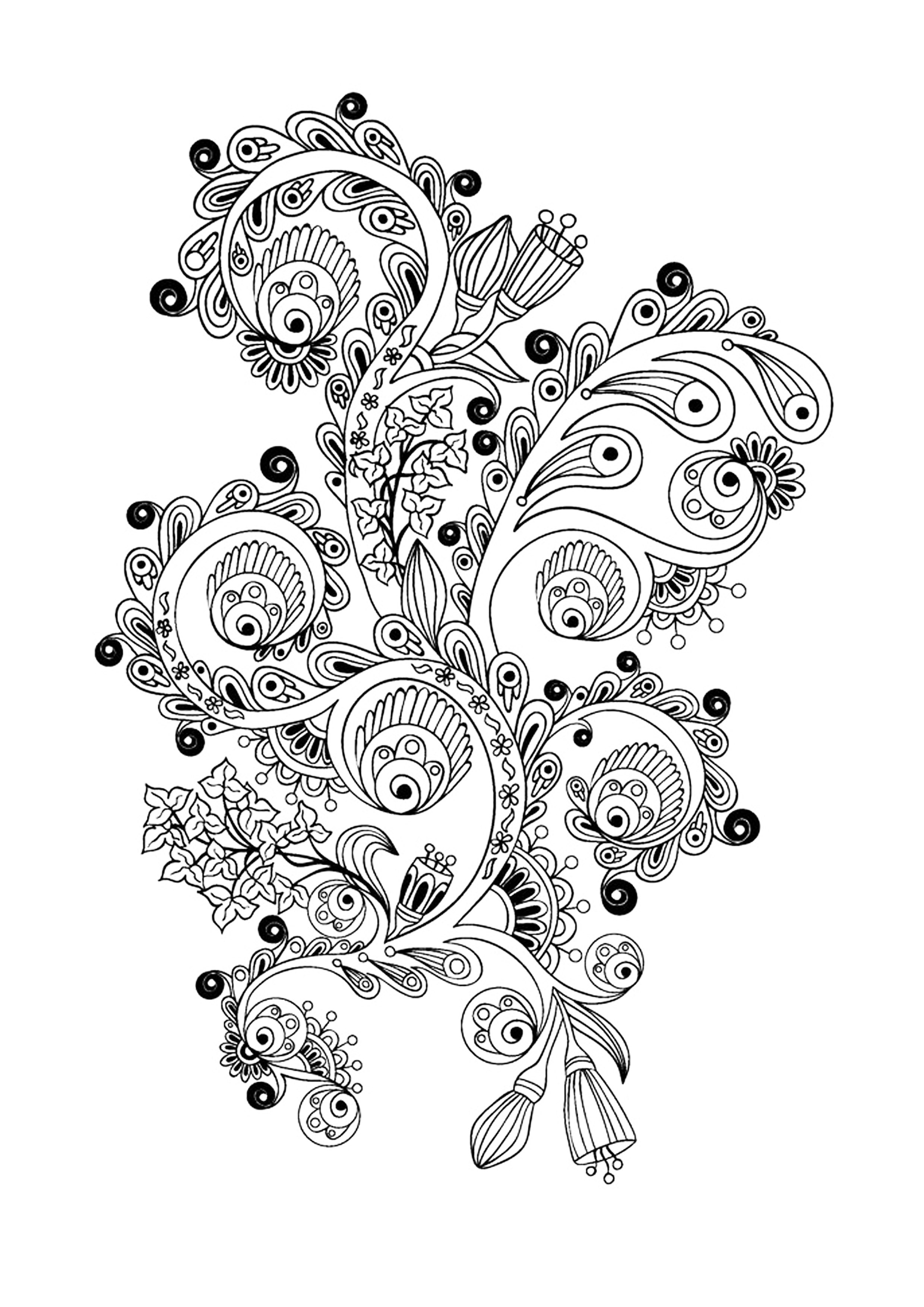 Floral Coloring Pages Simple 157