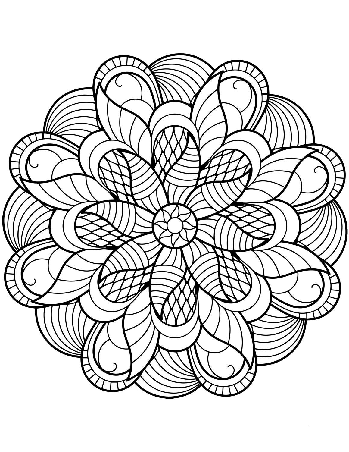 Floral Coloring Pages Simple 17