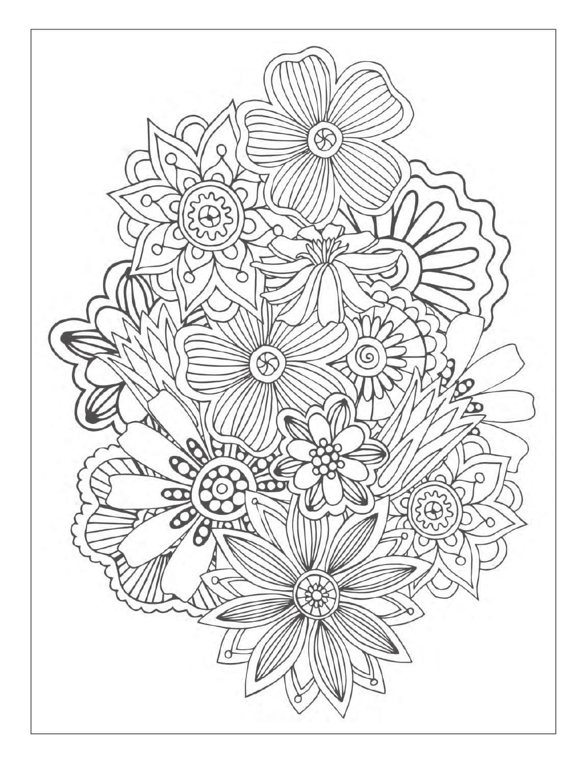 Floral Coloring Pages Simple 170