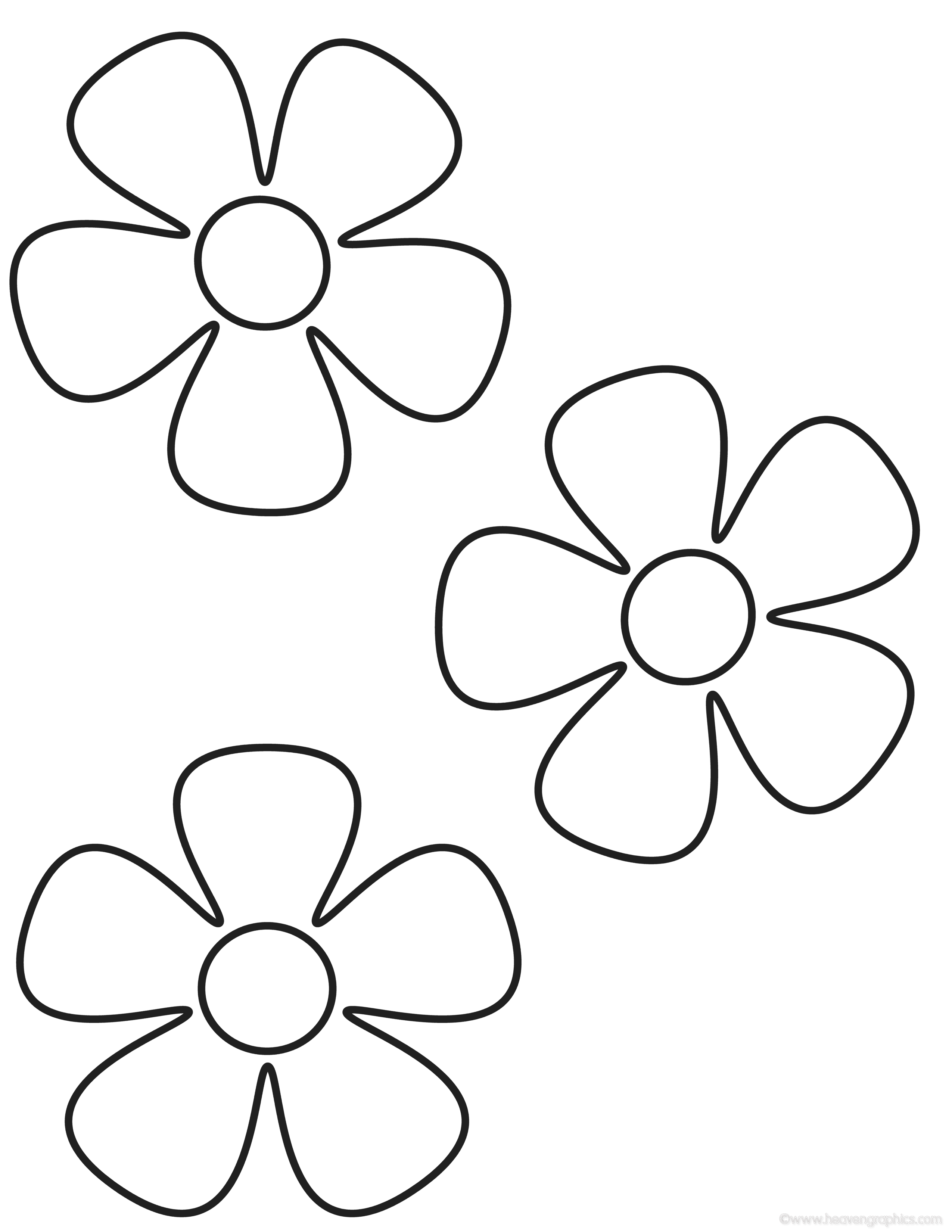 Floral Coloring Pages Simple 175