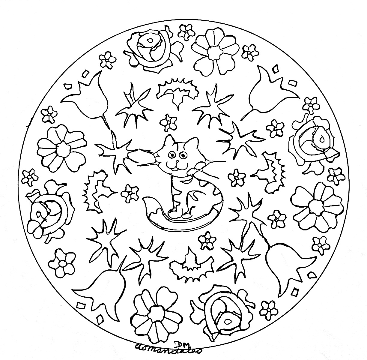 Floral Coloring Pages Simple 181