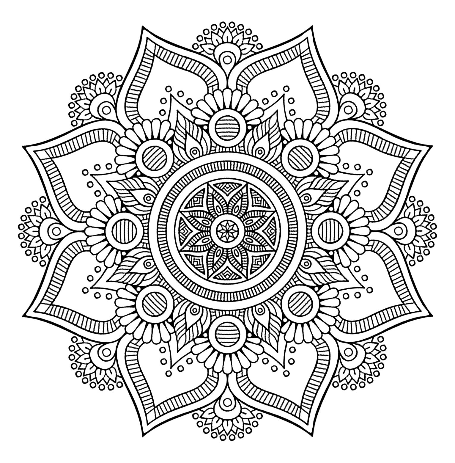 Floral Coloring Pages Simple 22