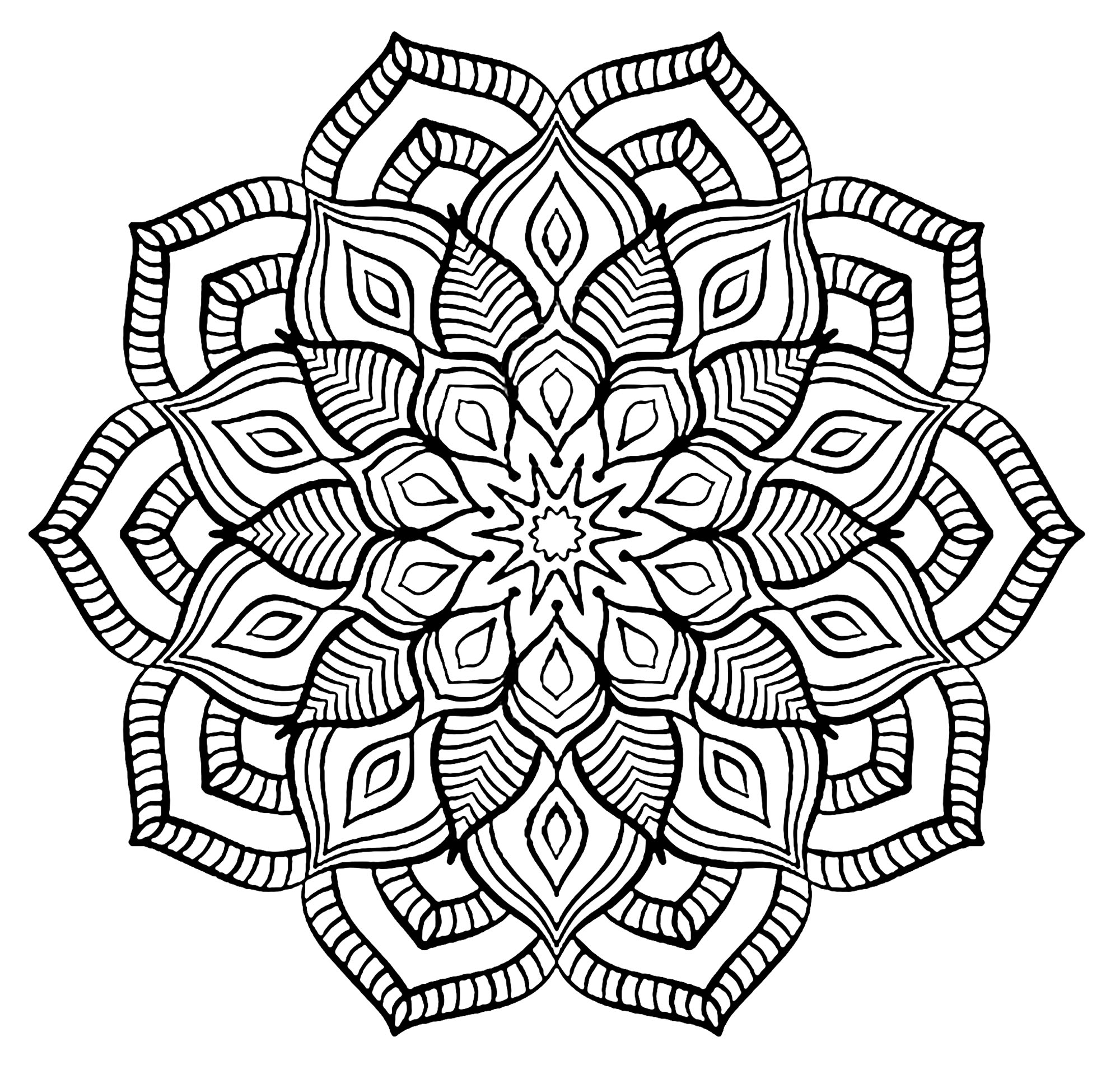Floral Coloring Pages Simple 28