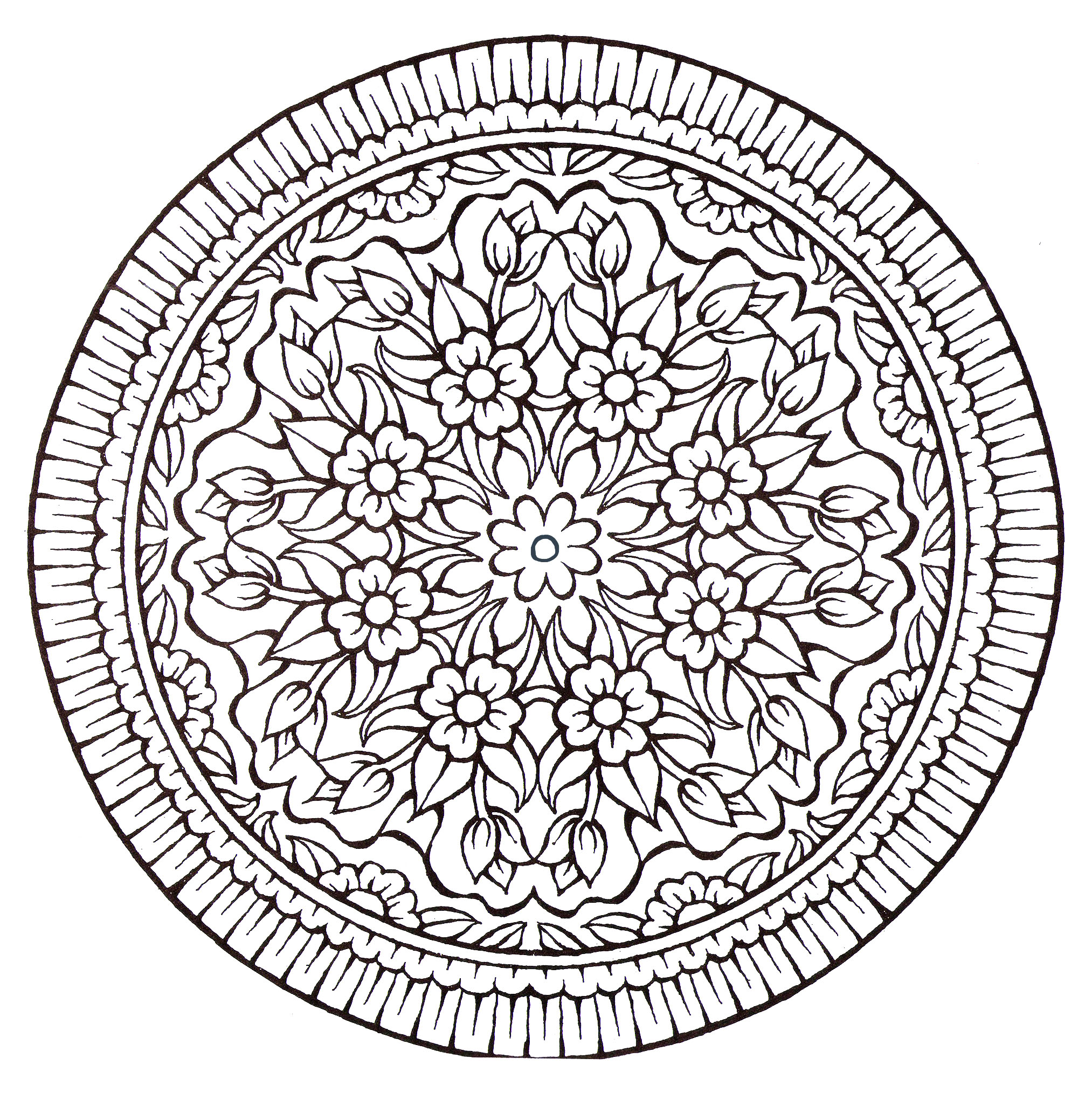 Floral Coloring Pages Simple 29