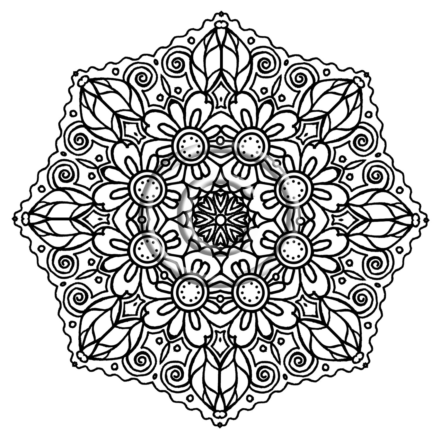 Floral Coloring Pages Simple 42