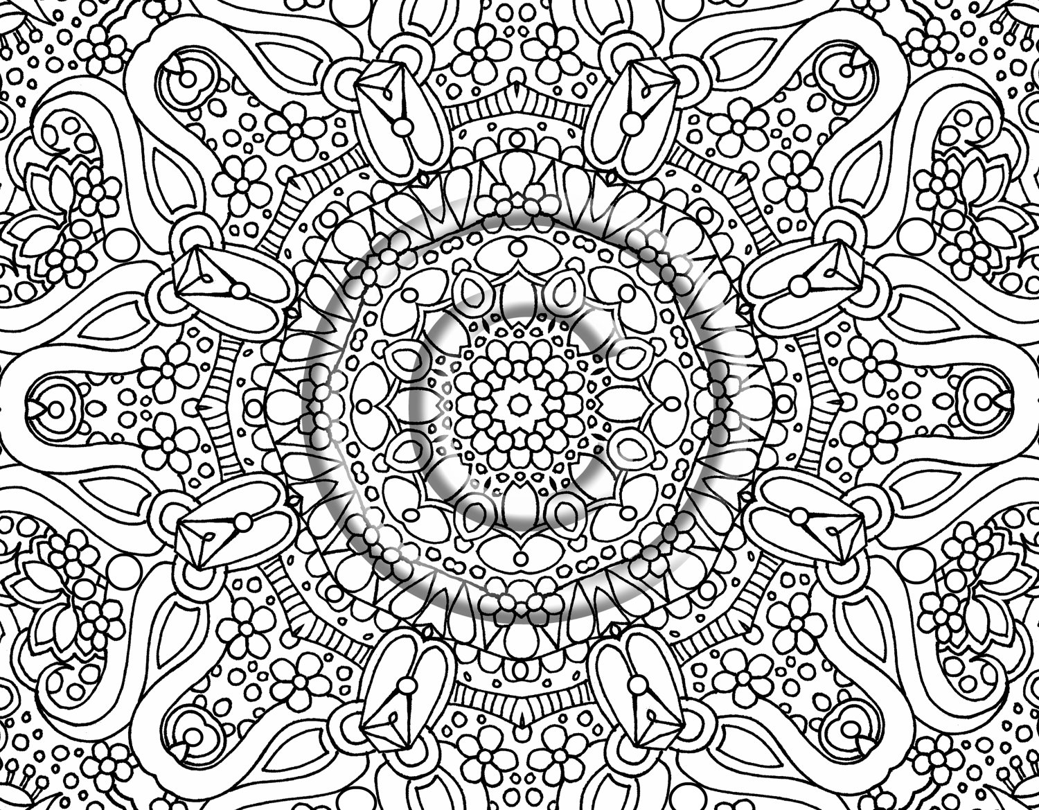 Floral Coloring Pages Simple 47