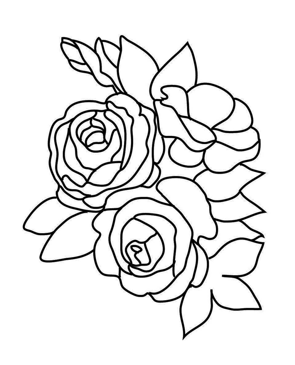 Floral Coloring Pages Simple 56