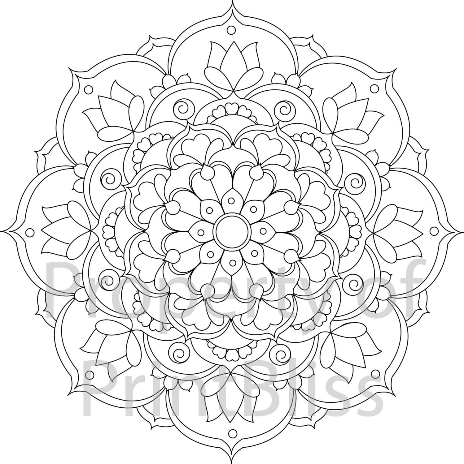 Floral Coloring Pages Simple 57