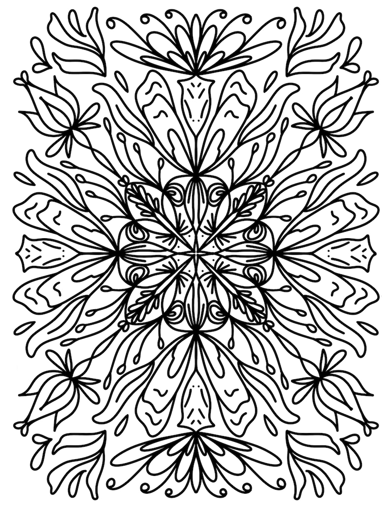 Floral Coloring Pages Simple 59