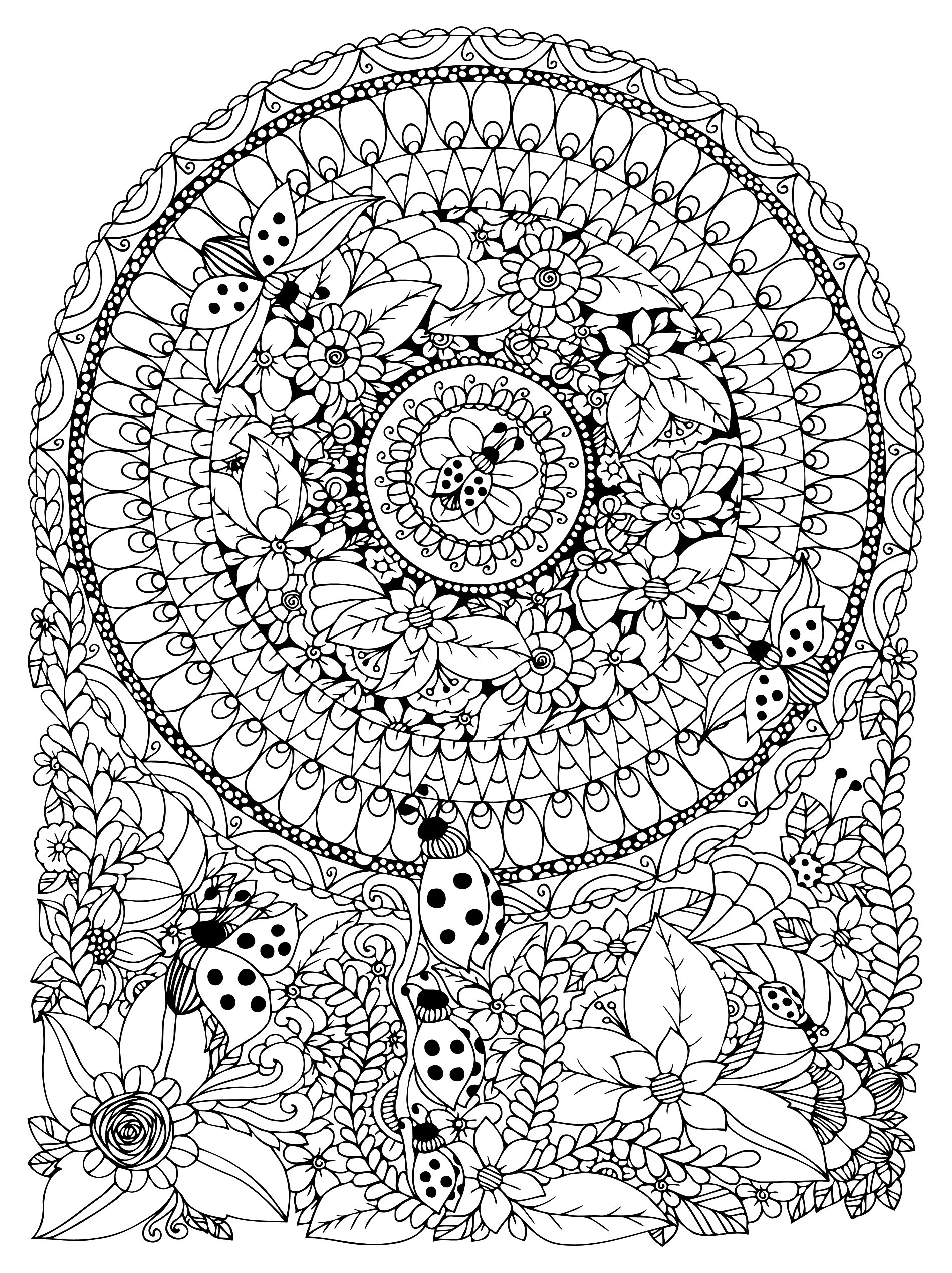 Floral Coloring Pages Simple 63