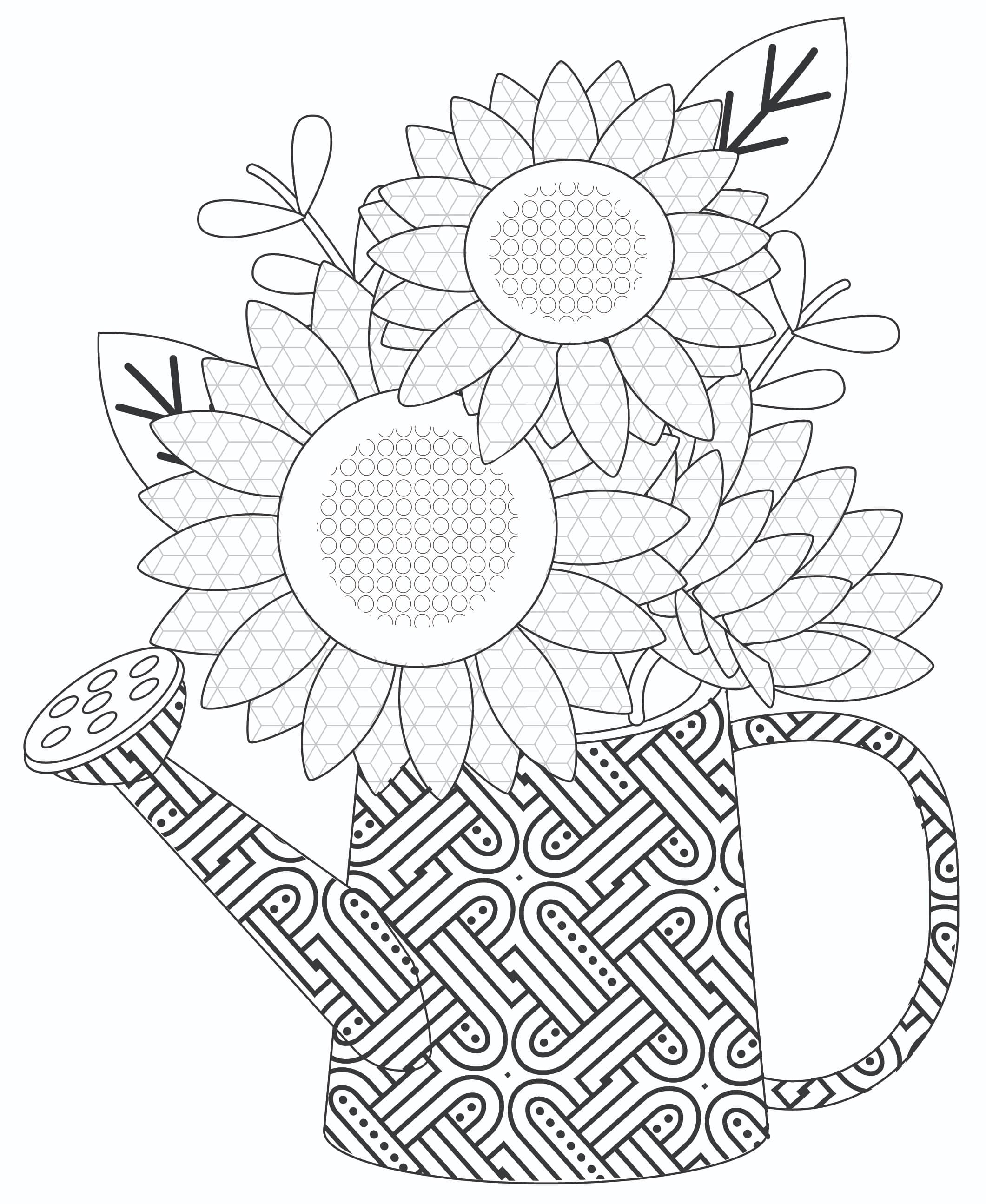 Floral Coloring Pages Simple 78