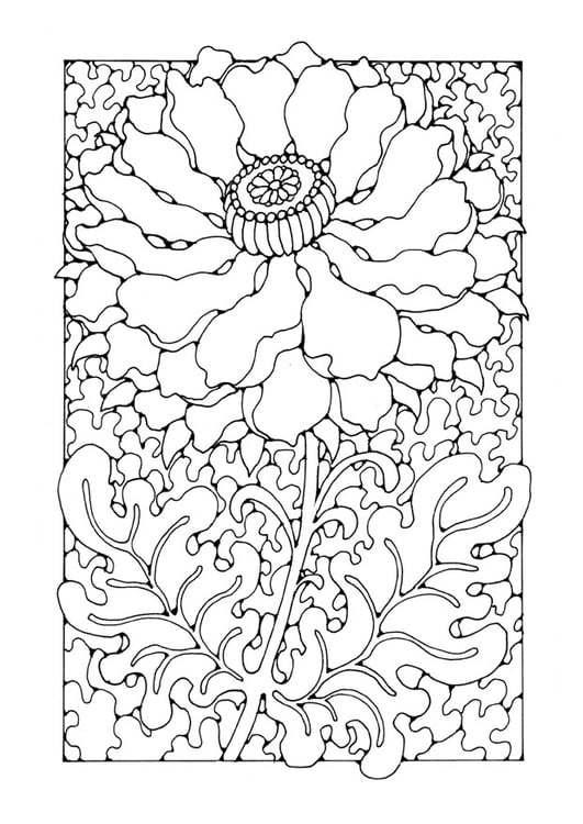 Floral Coloring Pages Simple 87