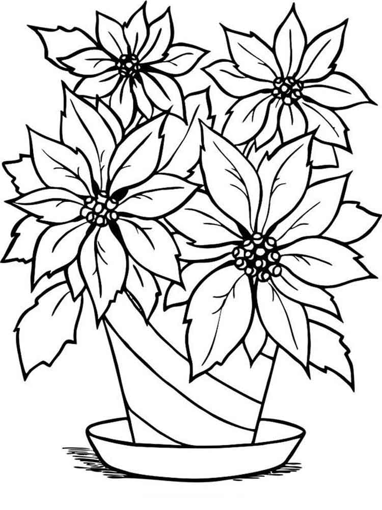 Floral Coloring Pages Simple 9